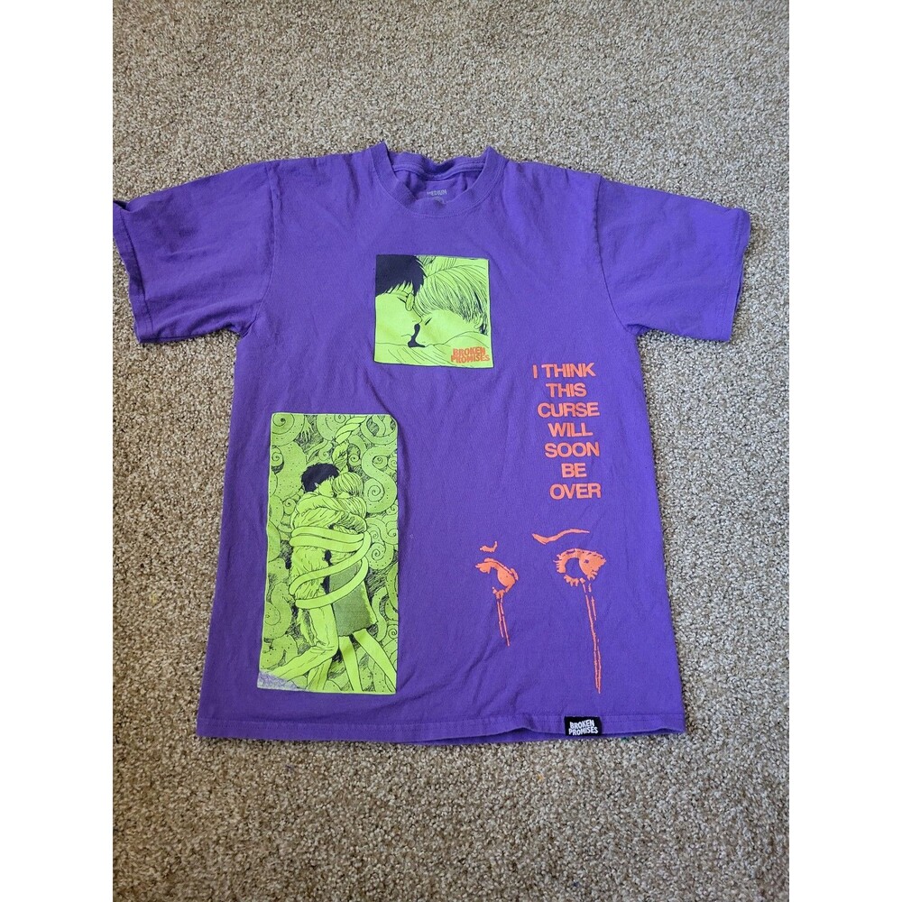 Broken Promises x Junji Ito The Curse Purple T-Shirt Size medium - Picture 5 of 11